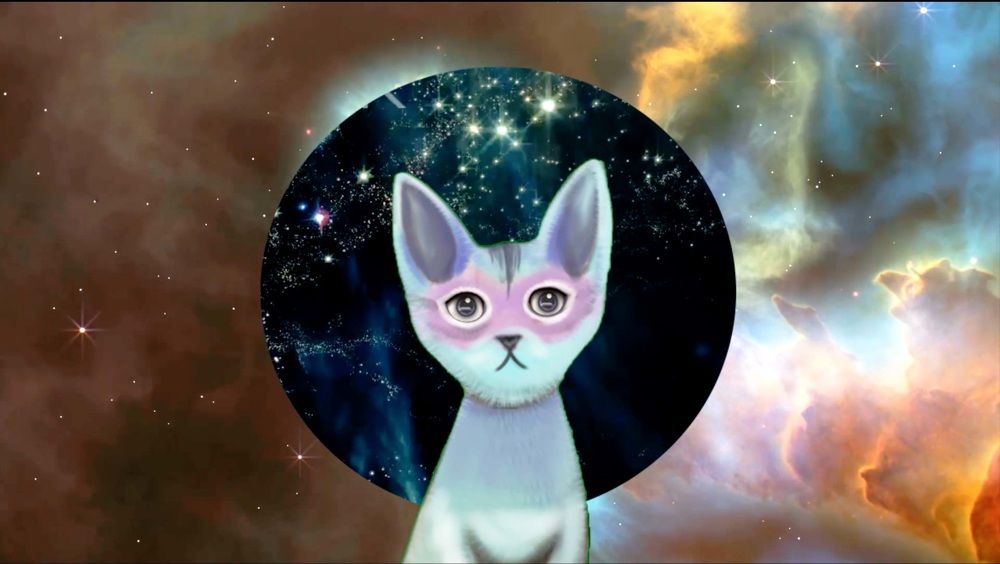 Screenshot from the video installation "The Kitty AI"